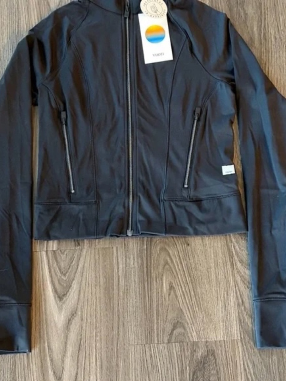 Vuori Black Zip-Up Jacket - AllTheForm - Size S